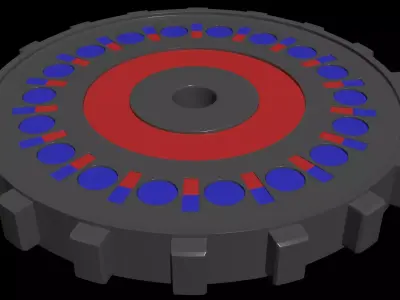 Inverted Magnetic Gear - Concept  3D model