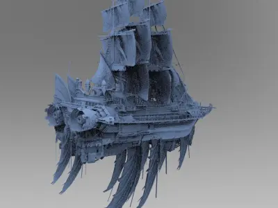 Empress Airship Sci-Fi 2 Design 3D model