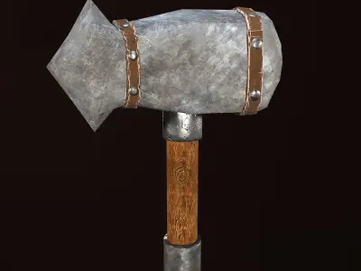 Hammer Low-poly 3D model Low-poly 3D model