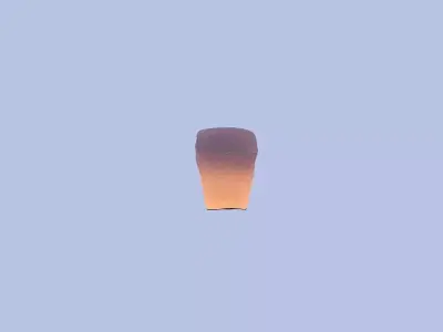 Sky Lantern with Animation 3D model