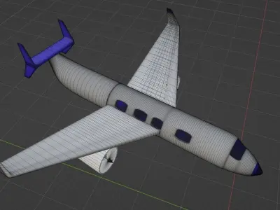 Passenger plane 3D model