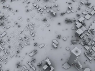 Miami Florida Night Time City 3D model