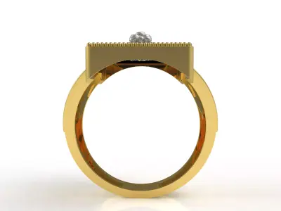 Stylish Line Ring 3D print model
