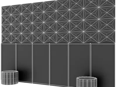 Headboard wall panel 004 Free 3D model