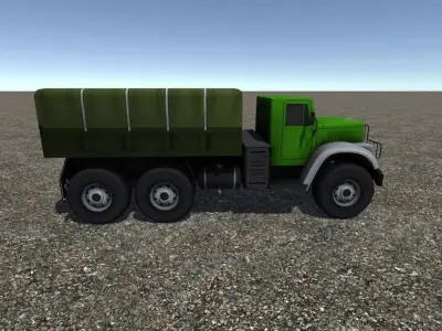 Industrial Cargo Truck 3 Low-poly 3D model