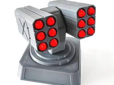 Sci Fi Missile Turret 3D print model