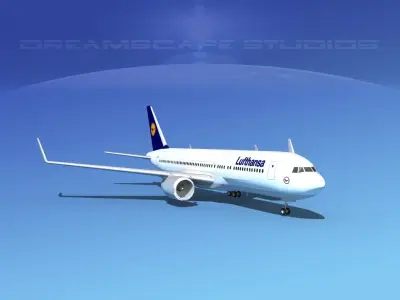 Boeing 767-300 Lufthansa 3D model