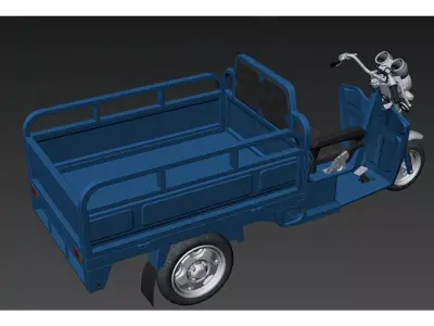 electric tricycle 3D model