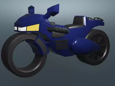 Motocycle Lowpoly Version 2 Blender 3D model