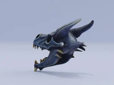 Dragon Skull Stylized Free 3D model