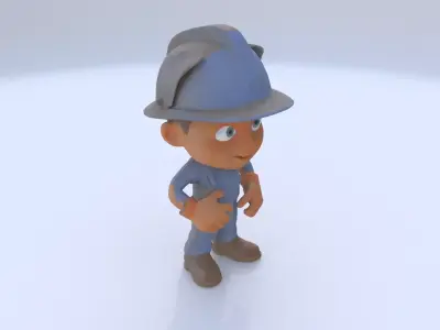 Factory Worker male 3D model