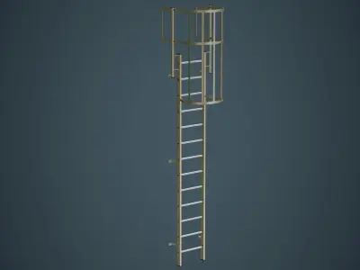 Ladder 4A Low-poly 3D model