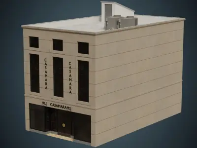 Building 20 Low-poly 3D model