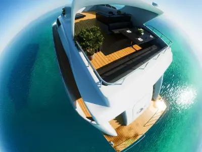 Yacht Low-poly 3D model