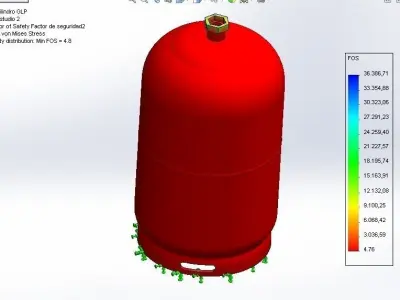 Gas cylinder Analysis  Free 3D model