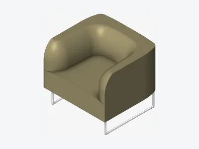 Furniture - Chair - Contemporary - Line - Type 1 Low-poly 3D model