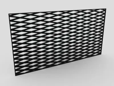 Grill Mesh Low-poly 3D model