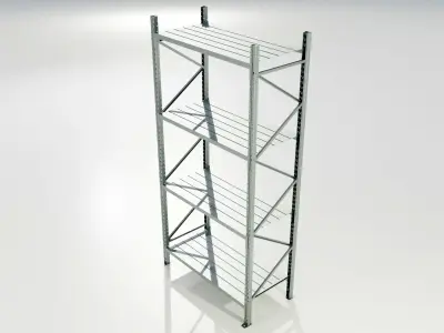 Industrial Metal Shelf 3D model purchase