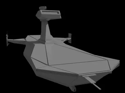Low poly model Star ship  Free low-poly 3D model