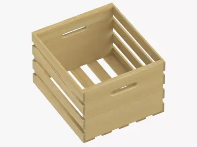 Wooden Crate 02 3D model purchase
