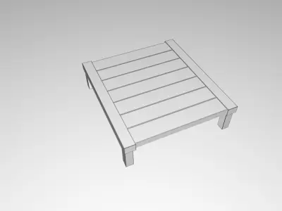 Old Table Free low-poly 3D model