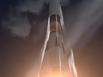 Rocket Low-poly 3D model