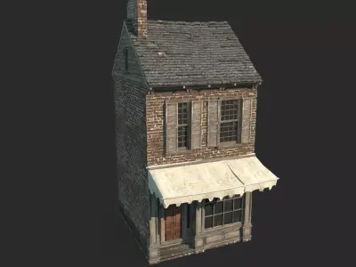 18th century urban residential buildings 3D model