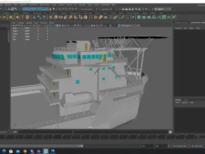 Multi purpose vessel  Low-poly 3D model