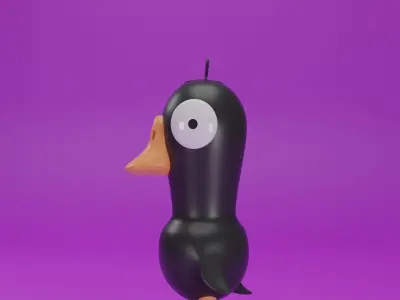duck duck 3d model Low-poly 3D model