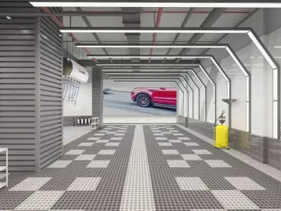 Car Service 3D model