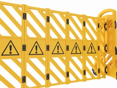 Expandable Safety Barrier Set 3D model