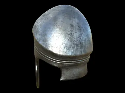 Medieval knight helmet warrior 3D model