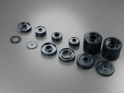 Gears Set types of 3D model