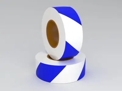 blue Barricade Tape 3D model