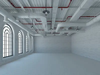 Loft office interior 7 3D model purchase