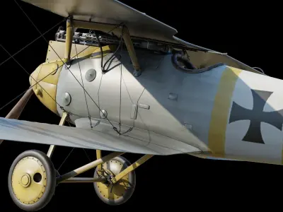 3D historical aircraft  Low-poly 3D model