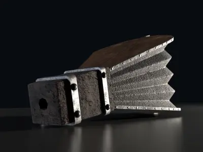 Bellows sword Low-poly 3D model