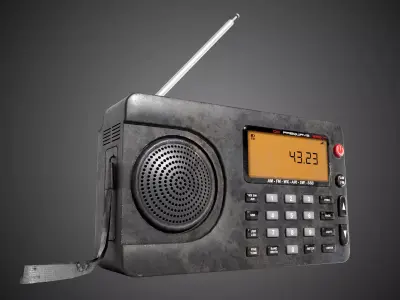  Portable Radio Low-poly 3D model