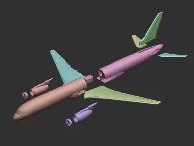 Boeing 757-300 3D print model