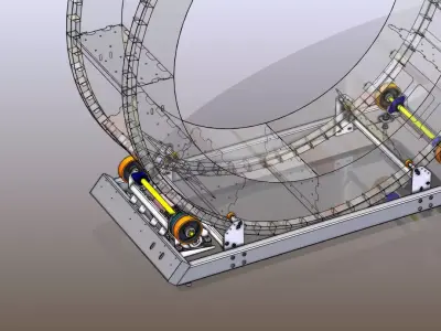 Horizontal wrapping machine for big palets 3D model