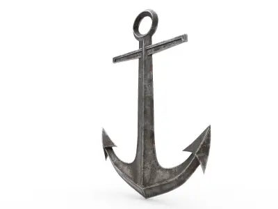 Ship anchor Low-poly 3D model