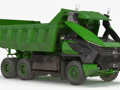 Dirty Autonomous Electric Dump Truck Dirty 3D model