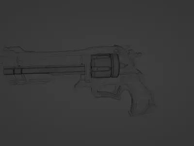 Unusual souvenir revolver 3D model