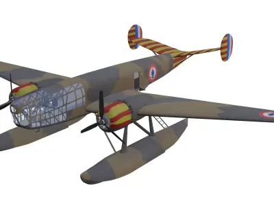 Liore et Olivier LeO H-47 Low-poly 3D model