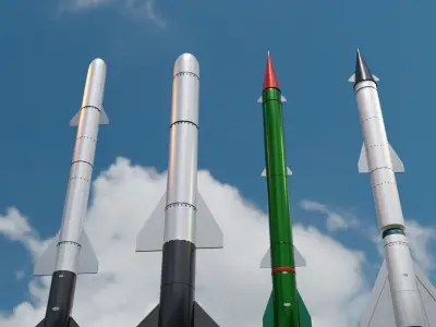 Missile Free low-poly 3D model