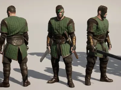 Viking Armour Collection Pack Low-poly 3D model