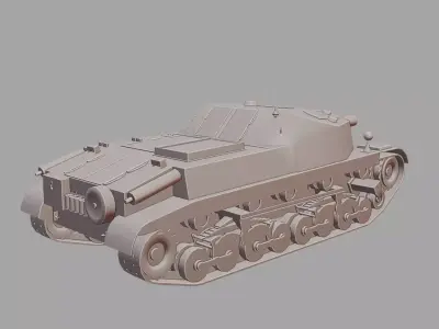 43M Zrinyi II Assault Gun Self Propelled 3D Printable  3D print model