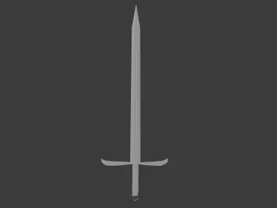 Steel sword I 3D model