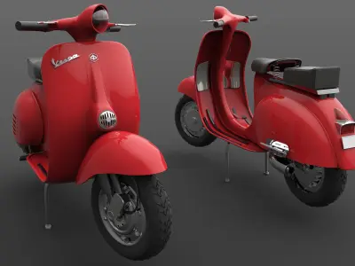 Scooter 3d Model Game Low Poly Low-poly 3D model