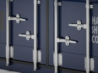 Cargo Container - HANJIN - Contenedor de carga 3D model